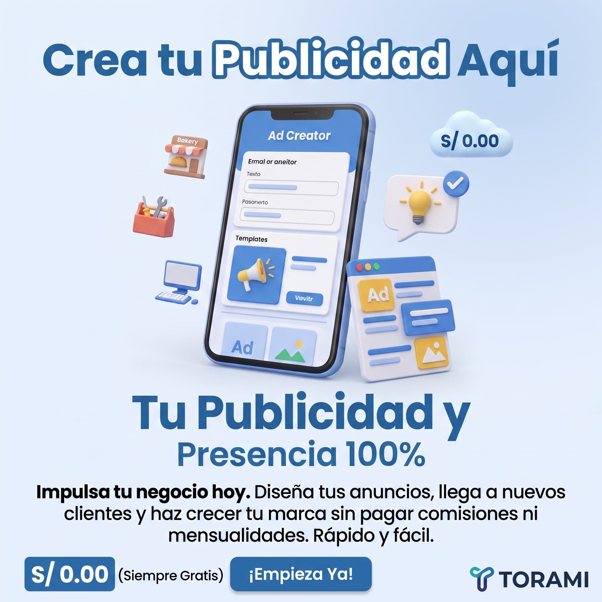 Crea tu Publicidad Aquí - ¡Anúnciate Gratis!